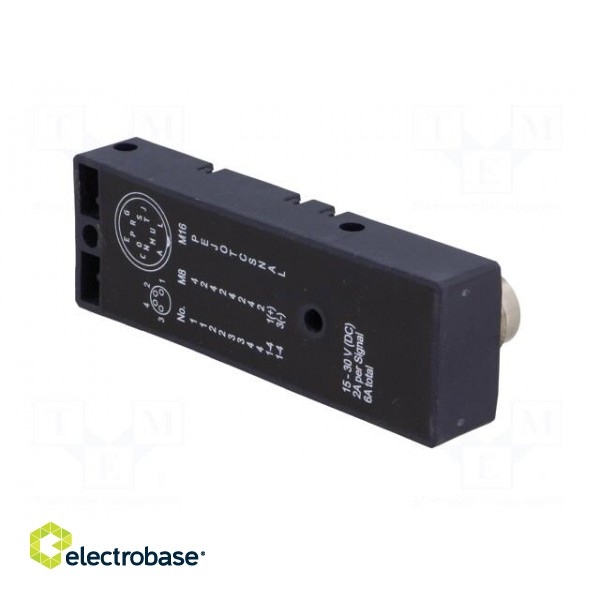 Distribution box | M8 | PIN: 4 | socket | 6A | -20÷80°C | IP67 | IN: 4 | OUT: 1 paveikslėlis 8