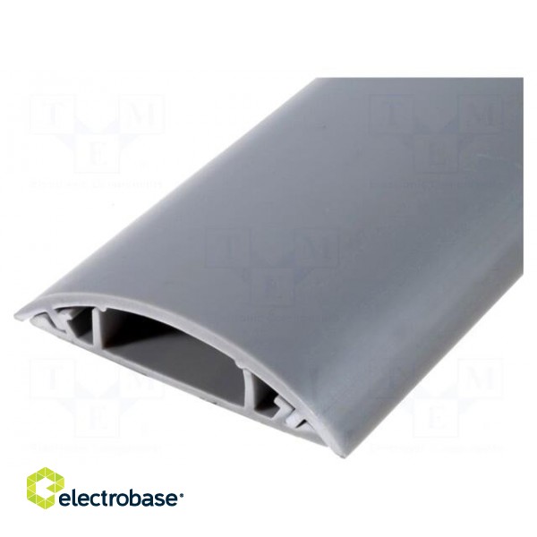 Closed cable trunkings | grey | L: 1m | Mat: PVC | H: 13mm | W: 60mm | 85°C