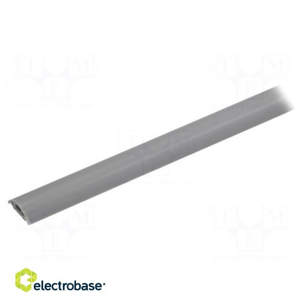 Closed cable trunkings | Colour: grey | L: 1m | Mat: PVC | H: 6mm | W: 20mm paveikslėlis 1