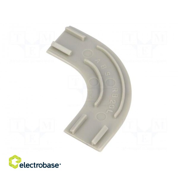 L-connector-base | Colour: grey | Mat: ABS | UL94HB image 2