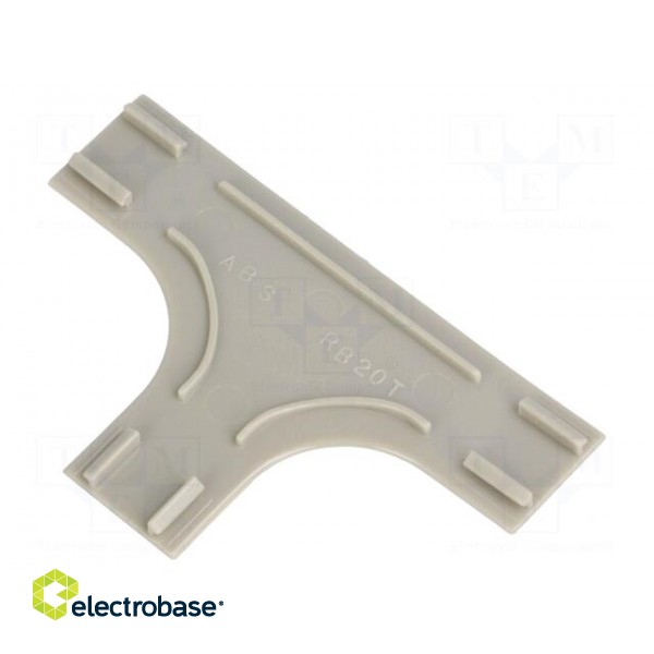 T-connector-base | Colour: grey | Mat: ABS | UL94HB фото 2