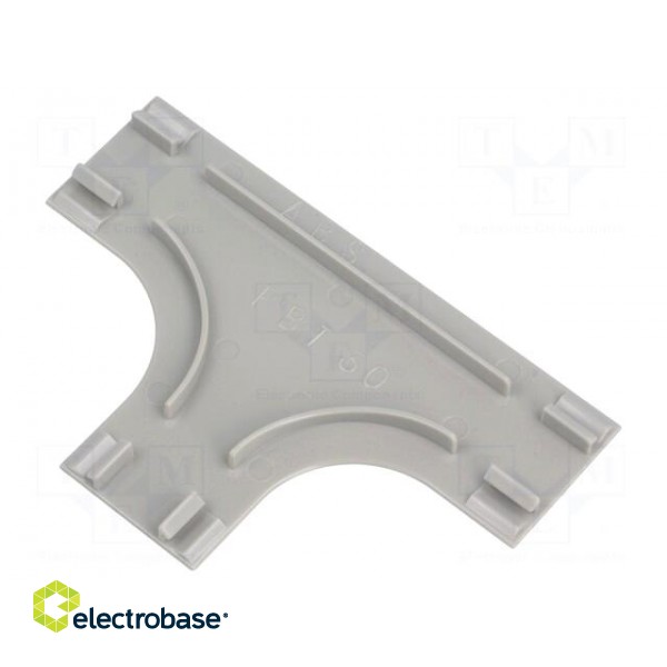 T-connector-base | Colour: grey | Mat: ABS | UL94HB image 2