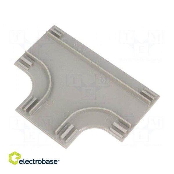 T-connector-base | Colour: grey | Mat: ABS | UL94HB image 2