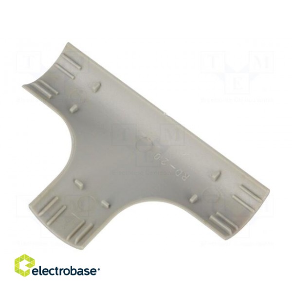 T-connector-cover | Colour: grey | Mat: ABS | UL94HB paveikslėlis 2