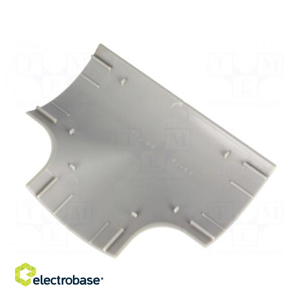 T-connector-cover | Colour: grey | Mat: ABS | UL94HB image 2