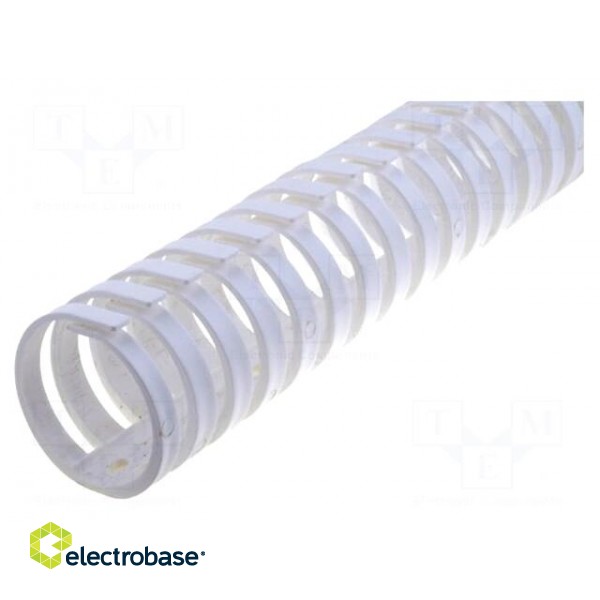 Wiring duct | white | polypropylene | UL94V-0 | L: 0.5m | flexible