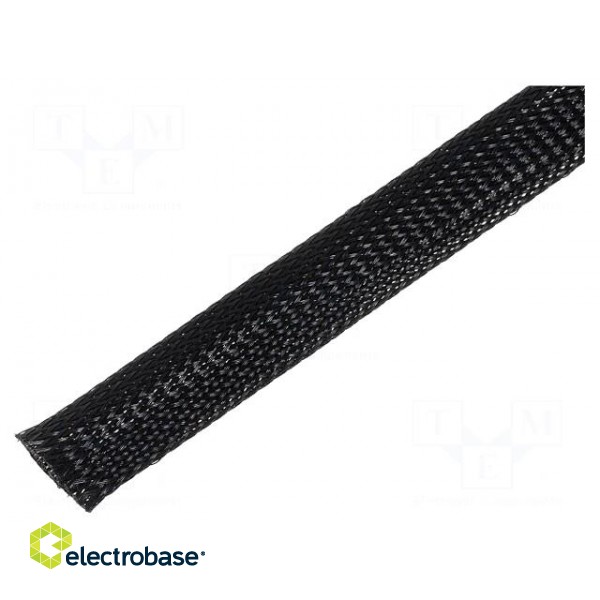 Polyester braid | ØBraid : 10÷30nom.25mm | polyester | black | L: 10m