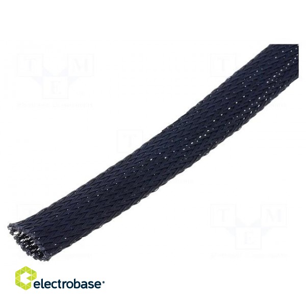 Polyester braid | ØBraid : 5.5÷11mm | polyester | black | -70÷125°C