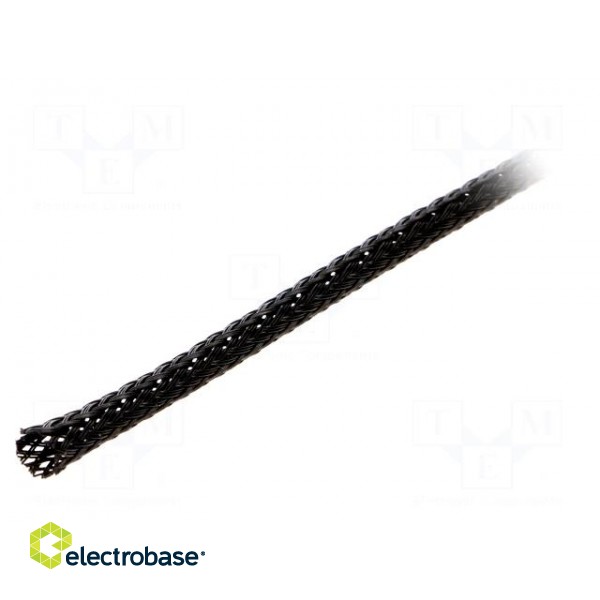 Polyester braid | ØBraid : 7÷15mm | polyester | black | -50÷150°C