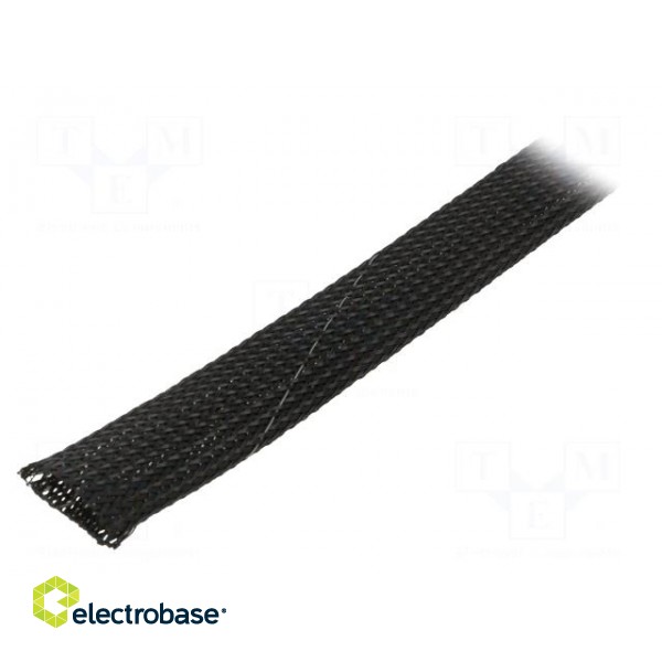 Polyester braid | ØBraid : 18÷25,nom.20mm | polyester | black | L: 50m
