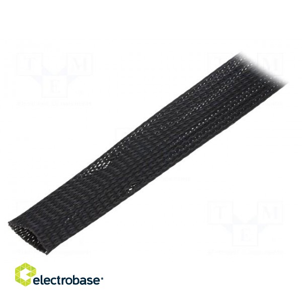 Polyester braid | ØBraid : 18÷55,nom.30mm | PET,polyester | black