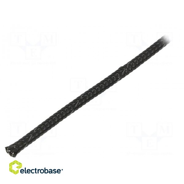 Polyester braid | ØBraid : 3÷7,nom.4mm | polyester | black | UL94V-0