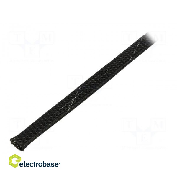 Polyester braid | ØBraid : 7÷13,nom.8mm | polyester | black | UL94V-0