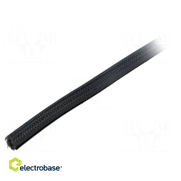 Polyester braid | ØBraid : 9.5mm | polyester | black | -70÷125°C