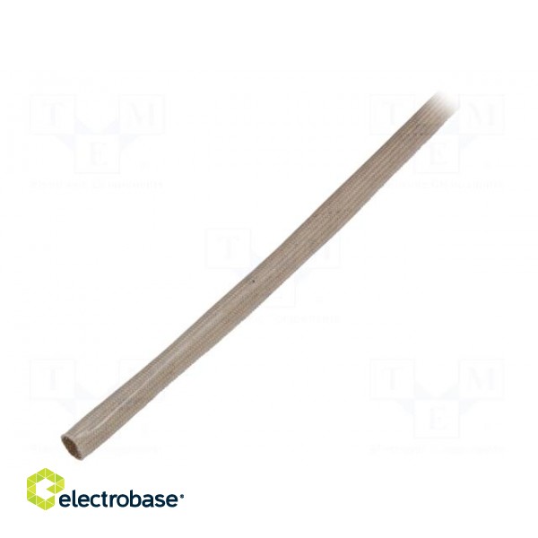 Insulating tube | fiberglass | beige | -30÷155°C | Øint: 6mm | L: 200m