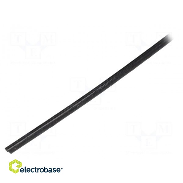 Insulating tube | fiberglass | black | -20÷155°C | Øint: 1.5mm image 1