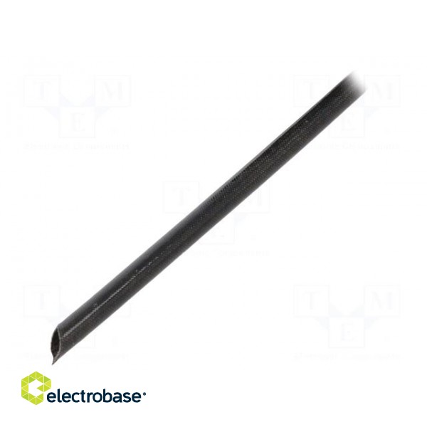 Insulating tube | fiberglass | black | -20÷155°C | Øint: 4.5mm