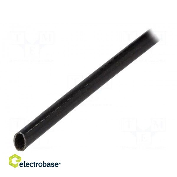 Insulating tube | fiberglass | black | -20÷155°C | Øint: 5mm