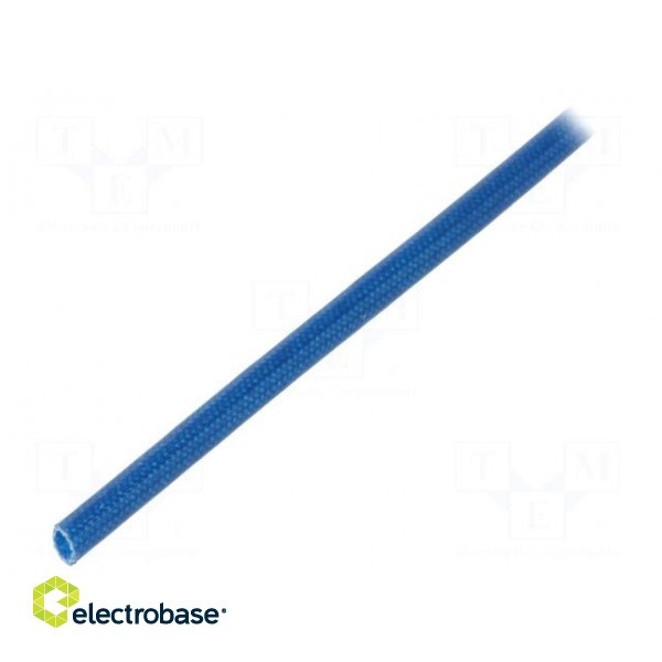 Insulating tube | fiberglass | blue | -20÷155°C | Øint: 2mm