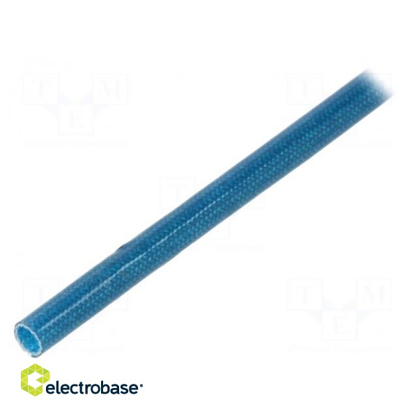 Insulating tube | fiberglass | blue | -20÷155°C | Øint: 3mm