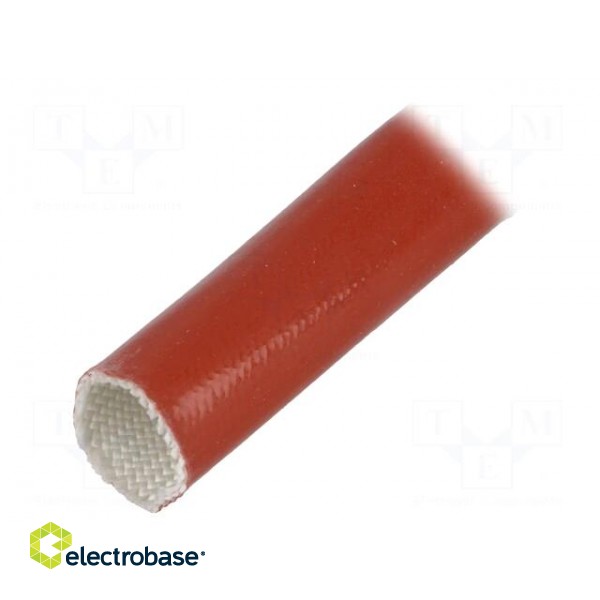 Insulating tube | fiberglass | brick red | -60÷250°C | Øint: 20mm