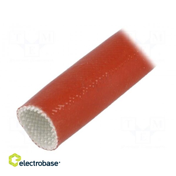 Insulating tube | fiberglass | brick red | -60÷250°C | Øint: 25mm