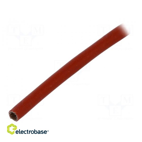 Insulating tube | fiberglass | brick red | -60÷250°C | Øint: 3mm