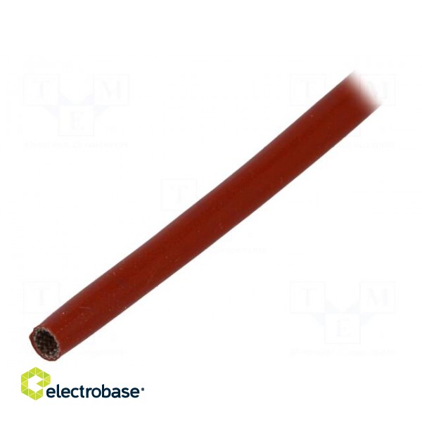 Insulating tube | fiberglass | brick red | -60÷250°C | Øint: 4mm