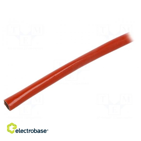 Insulating tube | fiberglass | brick red | -60÷250°C | Øint: 7mm