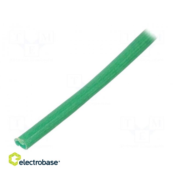 Insulating tube | fiberglass | green | -20÷155°C | Øint: 3.5mm