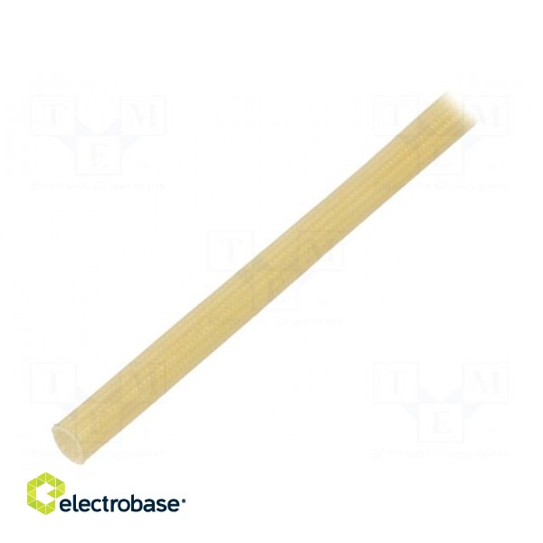 Insulating tube | fiberglass | natural | -20÷155°C | Øint: 3.5mm