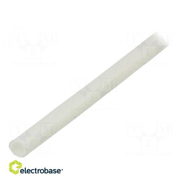 Insulating tube | fiberglass | natural | max.180°C | Øint: 4.5mm