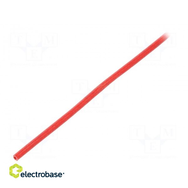 Insulating tube | fiberglass | red | -20÷155°C | Øint: 1mm фото 1