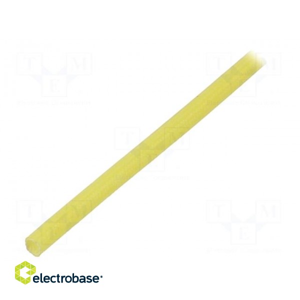 Insulating tube | fiberglass | yellow | -20÷155°C | Øint: 2.5mm