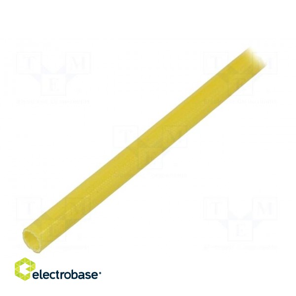 Insulating tube | fiberglass | yellow | -20÷155°C | Øint: 4mm