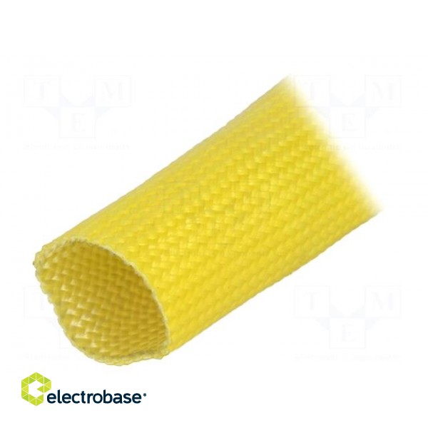 Insulating tube | yellow | -30÷155°C | Øint: 22mm | L: 50m | 3kV/mm