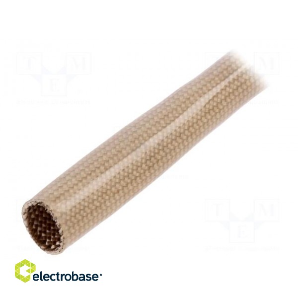 Insulating tube | fiberglass | beige | -30÷155°C | Øint: 1mm | L: 200m
