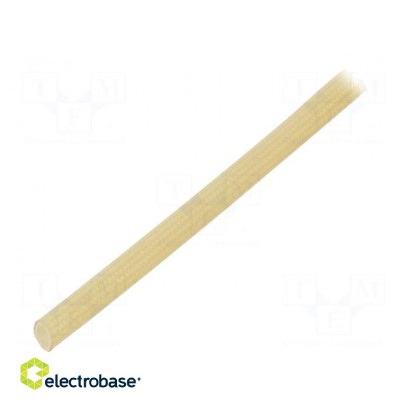 Insulating tube | fiberglass | natural | -20÷155°C | Øint: 2.5mm