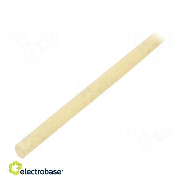 Insulating tube | fiberglass | natural | -20÷155°C | Øint: 3mm