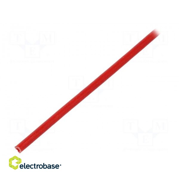 Insulating tube | fiberglass | red | -20÷155°C | Øint: 1.5mm