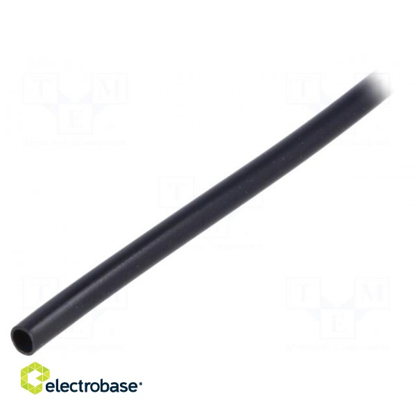 Insulating tube | Mat: PVC | black | -20÷125°C | Øint: 2.5mm | L: 1000m
