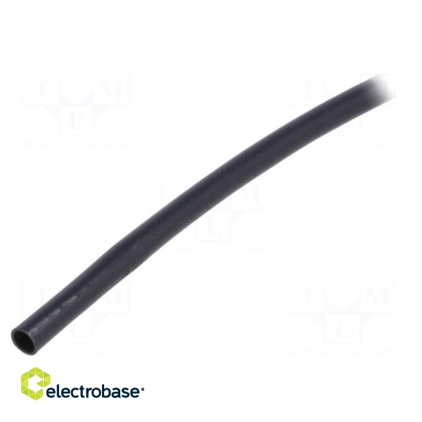 Insulating tube | Mat: PVC | black | -20÷125°C | Øint: 2.5mm | L: 10m