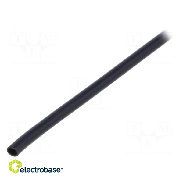 Insulating tube | Mat: PVC | black | -20÷125°C | Øint: 2mm | L: 1000m