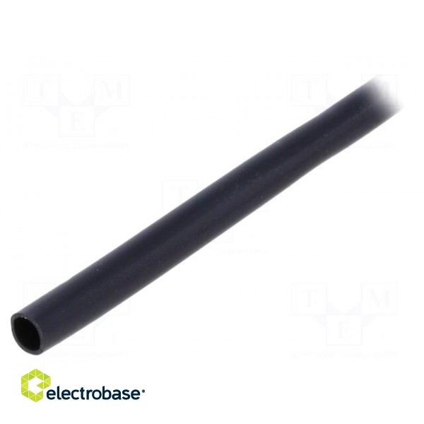 Insulating tube | Mat: PVC | black | -20÷125°C | Øint: 3.5mm | L: 1000m