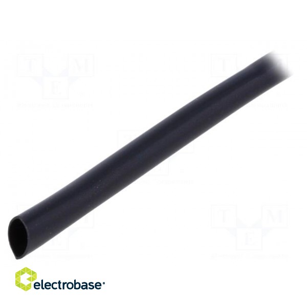 Insulating tube | Mat: PVC | black | -20÷125°C | Øint: 4.5mm | L: 10m