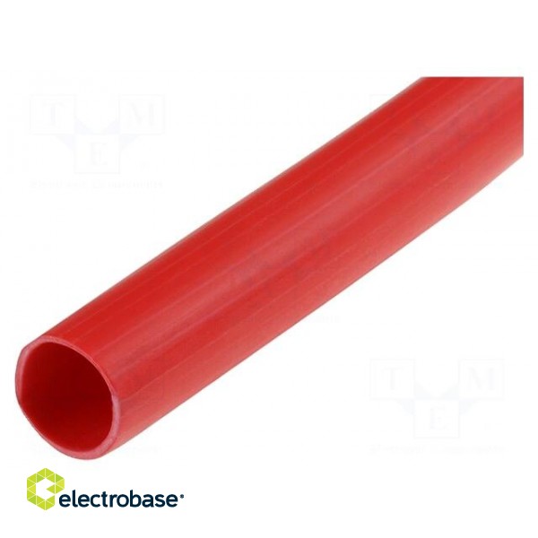Insulating tube | Mat: PVC | red | -45÷125°C | Øint: 7mm | L: 50m