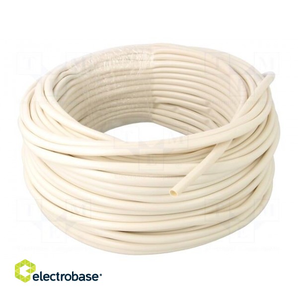 Insulating tube | PVC | white | -45÷125°C | Øint: 6mm | L: 50m