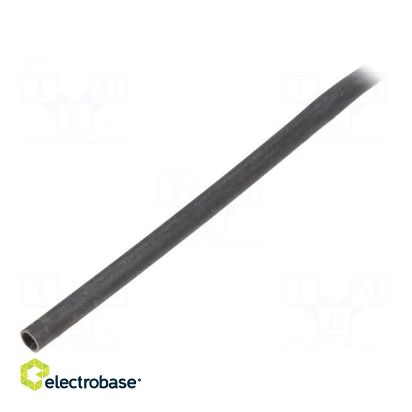 Insulating tube | silicone | black | Øint: 3mm | Wall thick: 0.4mm фото 1