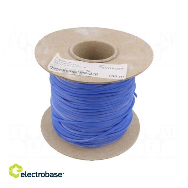 Insulating tube | silicone | blue | Øint: 3mm | Wall thick: 0.4mm фото 2