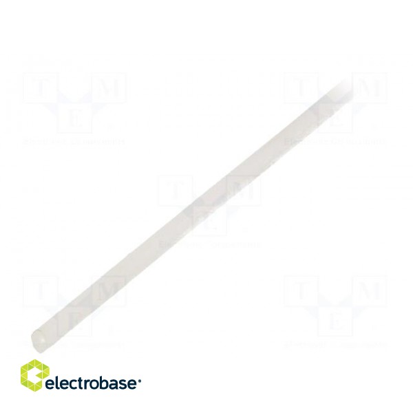 Insulating tube | silicone | natural | Øint: 1.5mm | Wall thick: 0.4mm фото 1